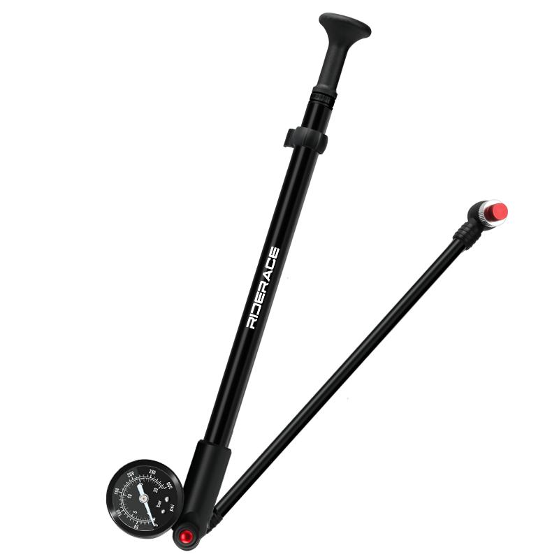 

Велосипедный насос с манометром, портативный ручной насос для накачивания шин, воздушный насос для вилки Schrader Presta Valve AV FV чёрный