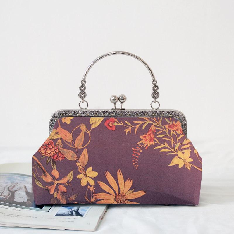 Short Style Handbag Material Kit - Handmade, Multiple Styles, Square Clasp Bag, Includes 20 Needles
