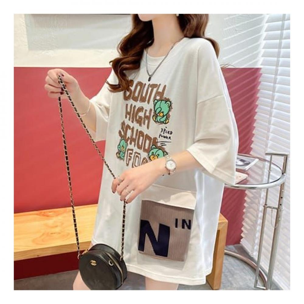 Navava Casual PrinT Loose FiT T shirT nT1890