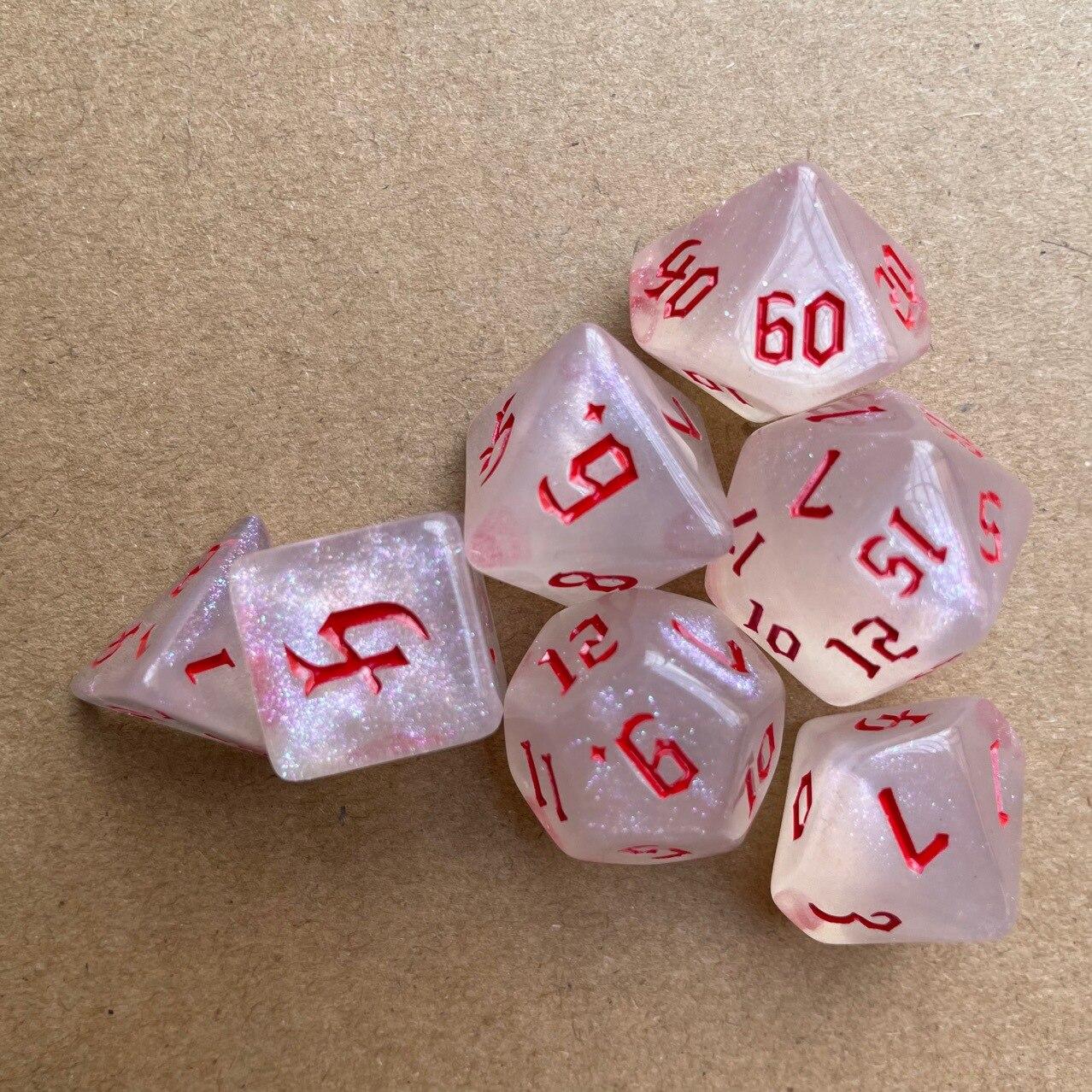 

7pcs/lot Polyhedral Dice Set Double-Color Dice D4 D6 D8 D10 D% D12 D20 для DND RPG Настільні ігри