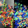 Leuchtsteine Leuchten im Dunkeln Kieselsteine Steine Fluoreszierende Steine für Aquarium Aquarien Wasserlandschaft Heimdeko 1cm
