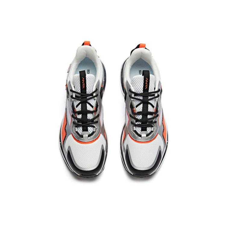 NASA x Anta SEEED Slip Resistant Abrasion Resistant Low top Running Shoes Men's Silver White 91945513-4