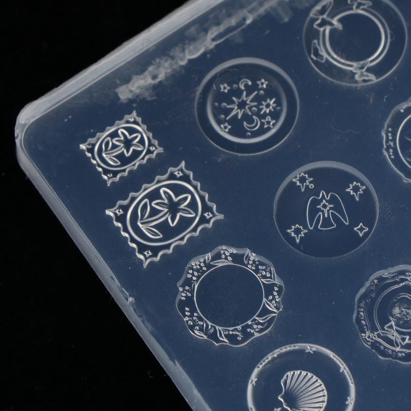 Nail Art Mini Dinner Plate Mold 3D Relief Manicure Templates Nail Art Transparent Silicone Nail Mold
