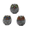 1/3Pcs Handmade Realistic Owl Statue with Big Eyes Intricate Feathers Metal Owl Figurine Home Decor
