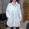 Kadınlar için Modaya Uygun Bahar Gömleği Bol Uzun Kollu Günlük Üst Slim Fit Bluz