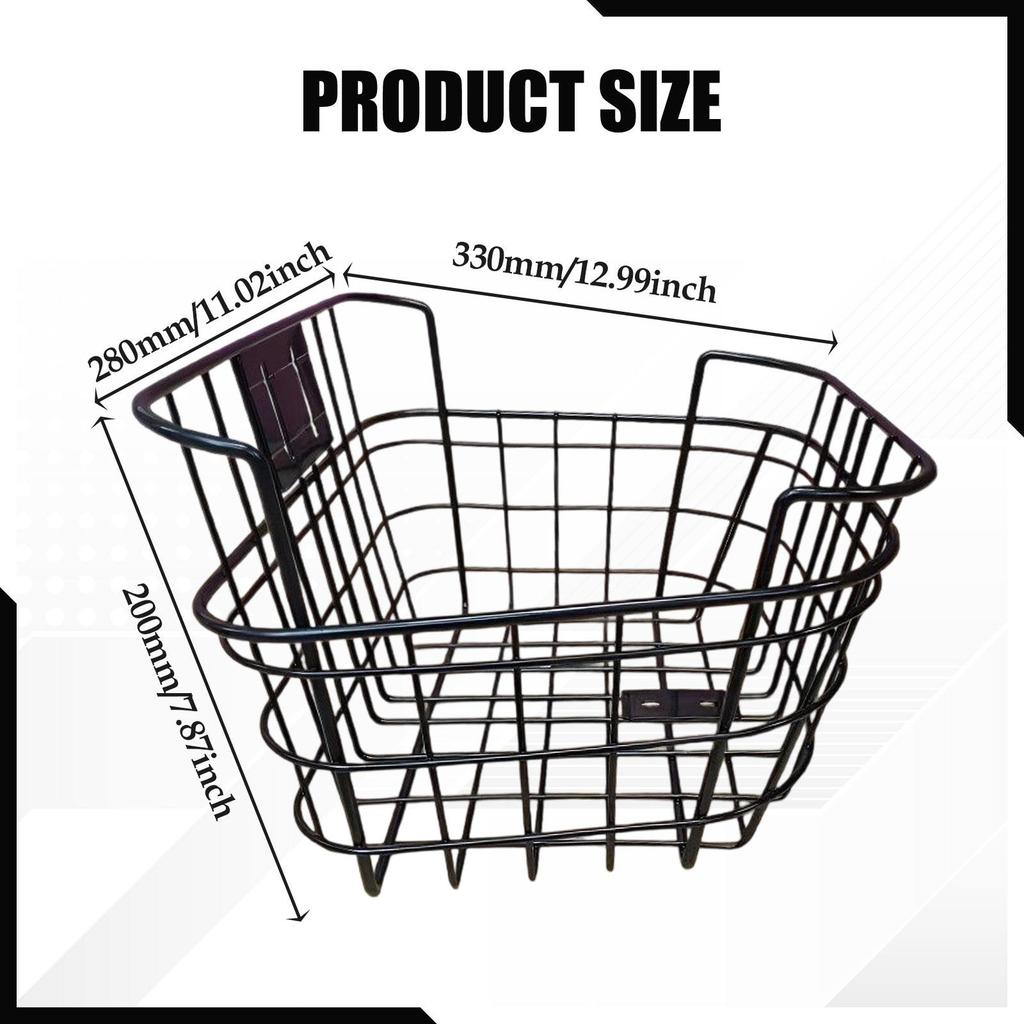 Koszyk do roweru elektrycznego Przód i tył Stop aluminium Dekoracja Lekki koszyk do przechowywania na rower Akcesorium do jazdy na świeżym powietrzu