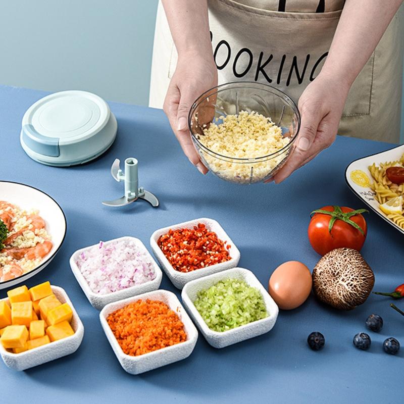 Hand Chopper Garlic Press Vegetable Fruit Twist Shredder Manual Meat Grinder Chopper Garlic Crusher Cutter Home Kitchen