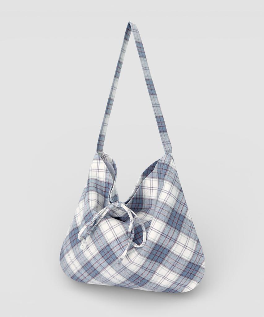 Atil Studio Cozy Check Shoulder Bag _[Fog Blue]