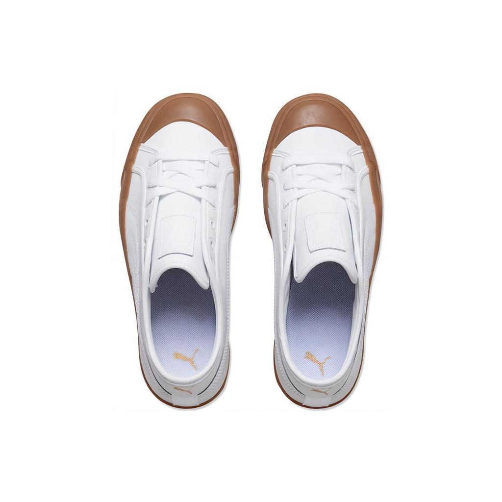 Puma Capri Leather Low-Top Sneakers Unisex Sneakers White Brown 369244-03