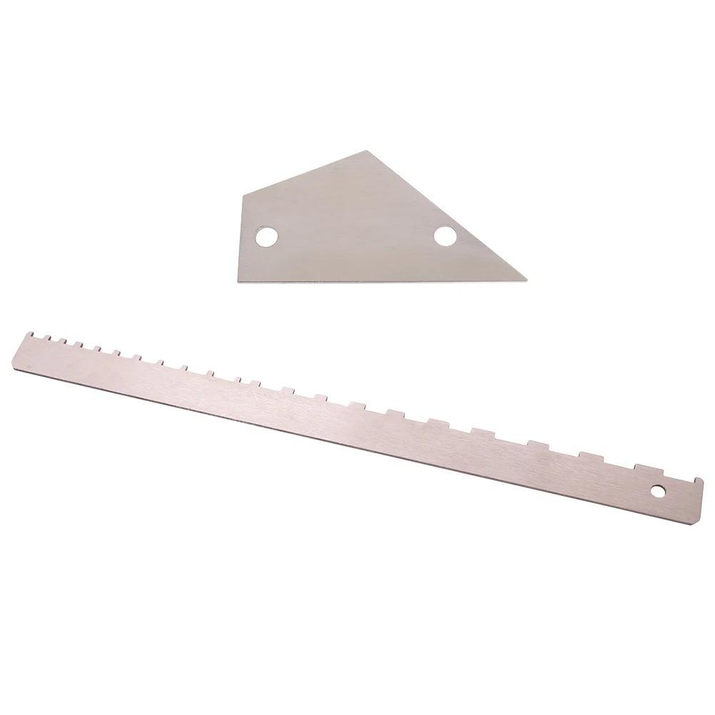 Guitar Wire Measuring Ruler Measuring Ruler Leveling Ruler Stainless Steel Triangular Ruler Bass Guitar Neck Unilateral Notch Ruler