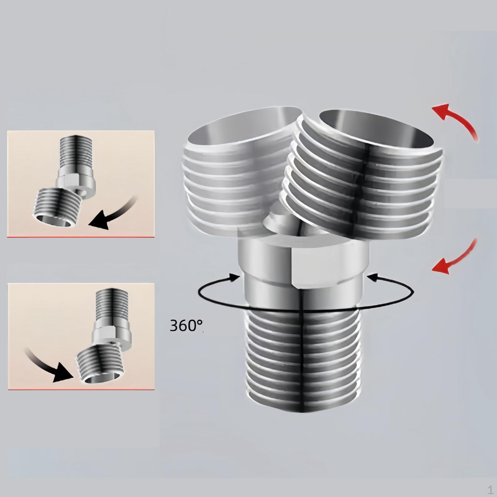 

Регулируемый эксцентрик, для углового соединения смесителя и душа, Простота установки, Прочный, Угловой изогнутый для