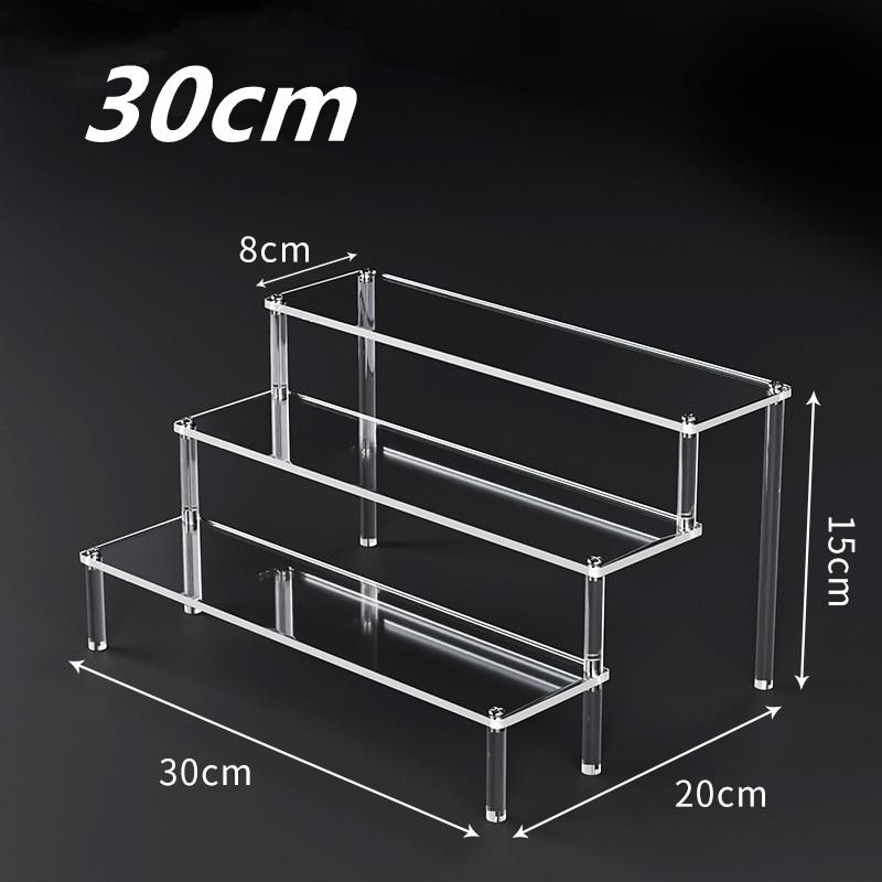 1 sada průhledný akrylový stojan na parfémy, organizér, 3patrové podstavce na cupcakes pro jídlo, pro použití na stůl, figurky