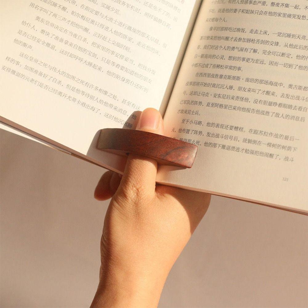 Wooden Bookmarks Page Turning Fixed Book Page Holder Convenient Thumb Book Holder  School Office
