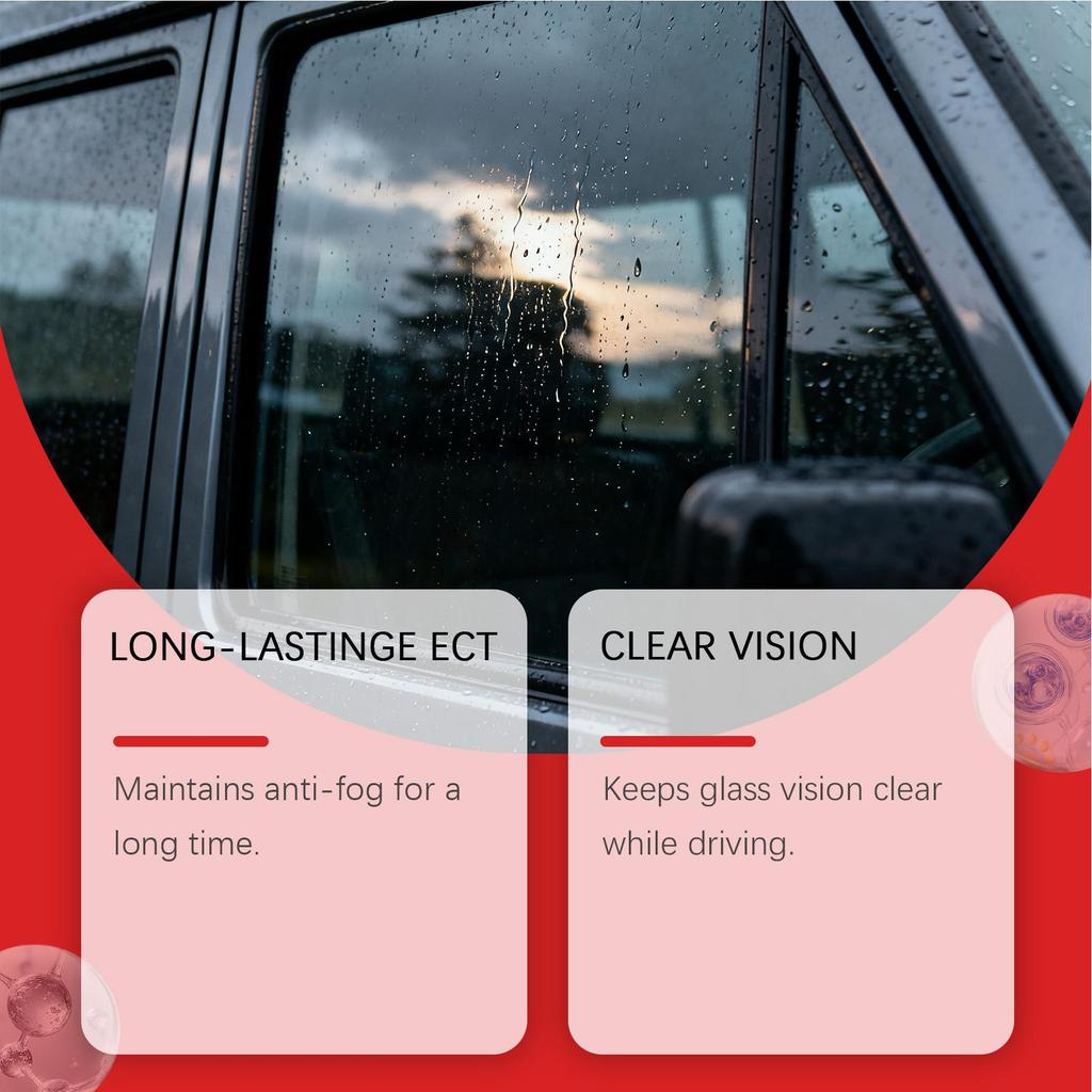 Car Glass Anti Fog Spray Automotive Instant Defogging Windshield Car Glass Cleaning Spray For Clear Visibility Cleaning Coating