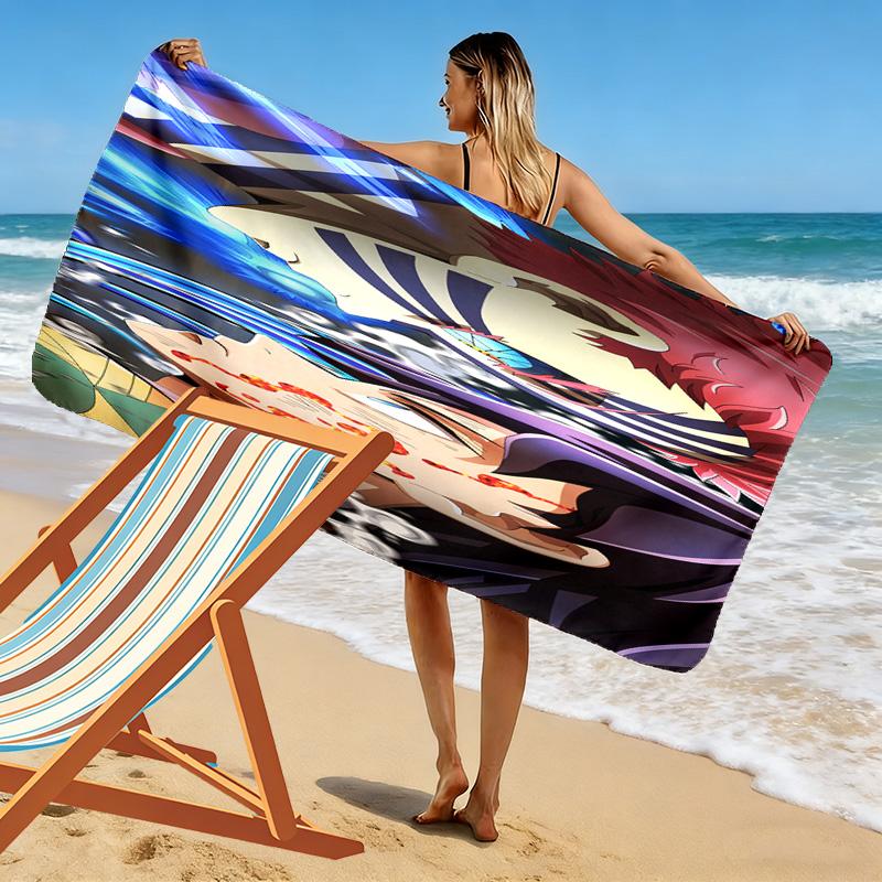 Dynamic Duo Power Mystery Beach Towel Beach Soft Swim Quickdrying Swim Towel Outdoor Pool Towel Travel and Vacation Towels Outdoor Picnic Beach Mat