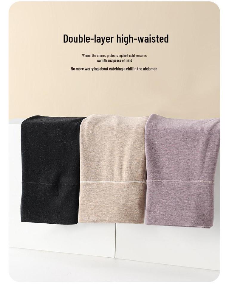 Women's High-Waisted Warm Slimming Seamless Pants for Autumn and Winter