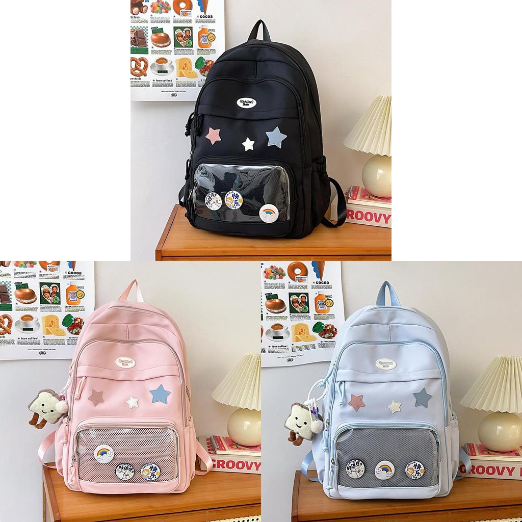 Girl Student Backpack With Nylon Material For School And Daily Use