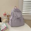Small fresh schoolbag female college student simple solid color large capacity computer backpack casual commuting high school student backpack
