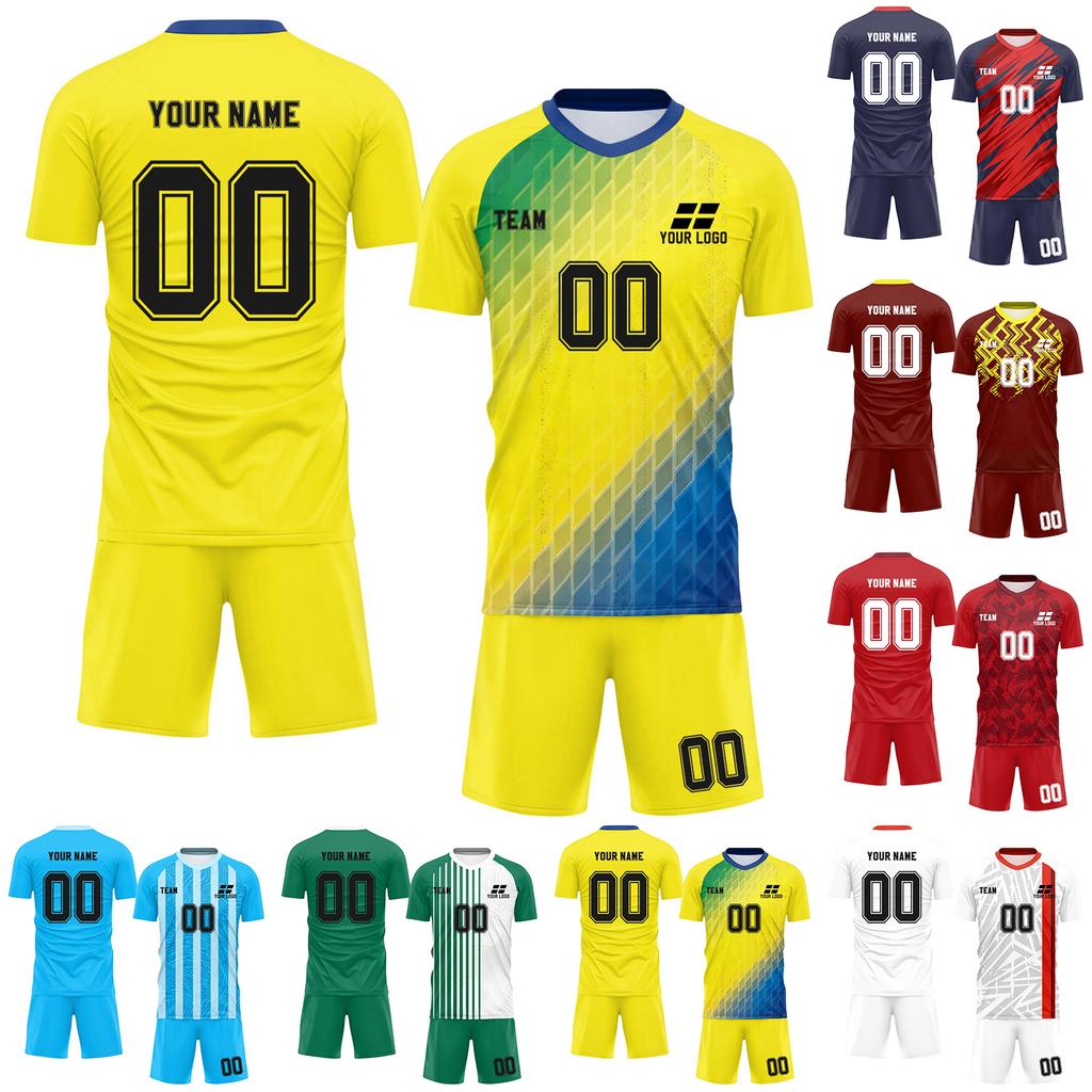 Personalised Shirts Kit Mens Girls With Name Number Custom Football Jerseys For Boys Training Suit