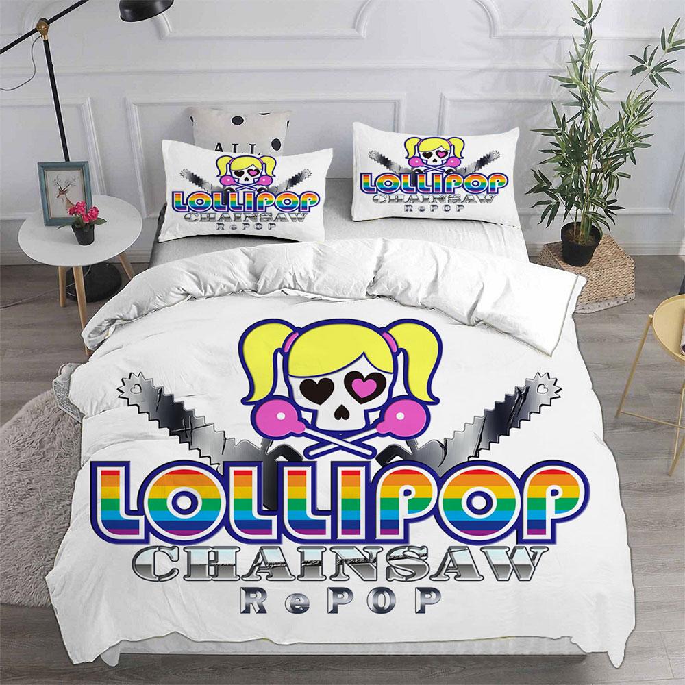 Lollipop Chainsaw Bedding Sets Bed Cover Comforter Duvet Cover Pillow Case 2-3 Pieces Sets Kids Adult Bedroom Decoration