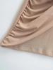 European-Style High Neck Long Sleeve Fleece Dress - Pleated Hot Girl Hip Wrap Skirt