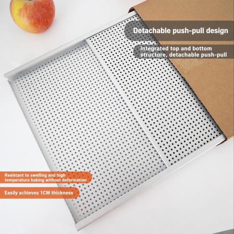 Perforated Pastry Baking Tray, Anodized Aluminum Base with Openings That Let Hot Air Move Around Laminated Pastry