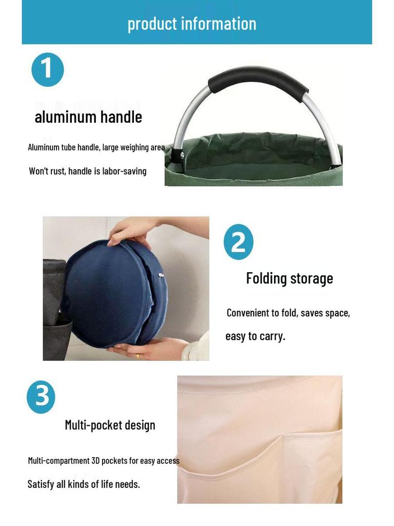 Multifunctional Foldable Storage Basket for Camping, Picnic, Toiletries, Shower, and Household Use