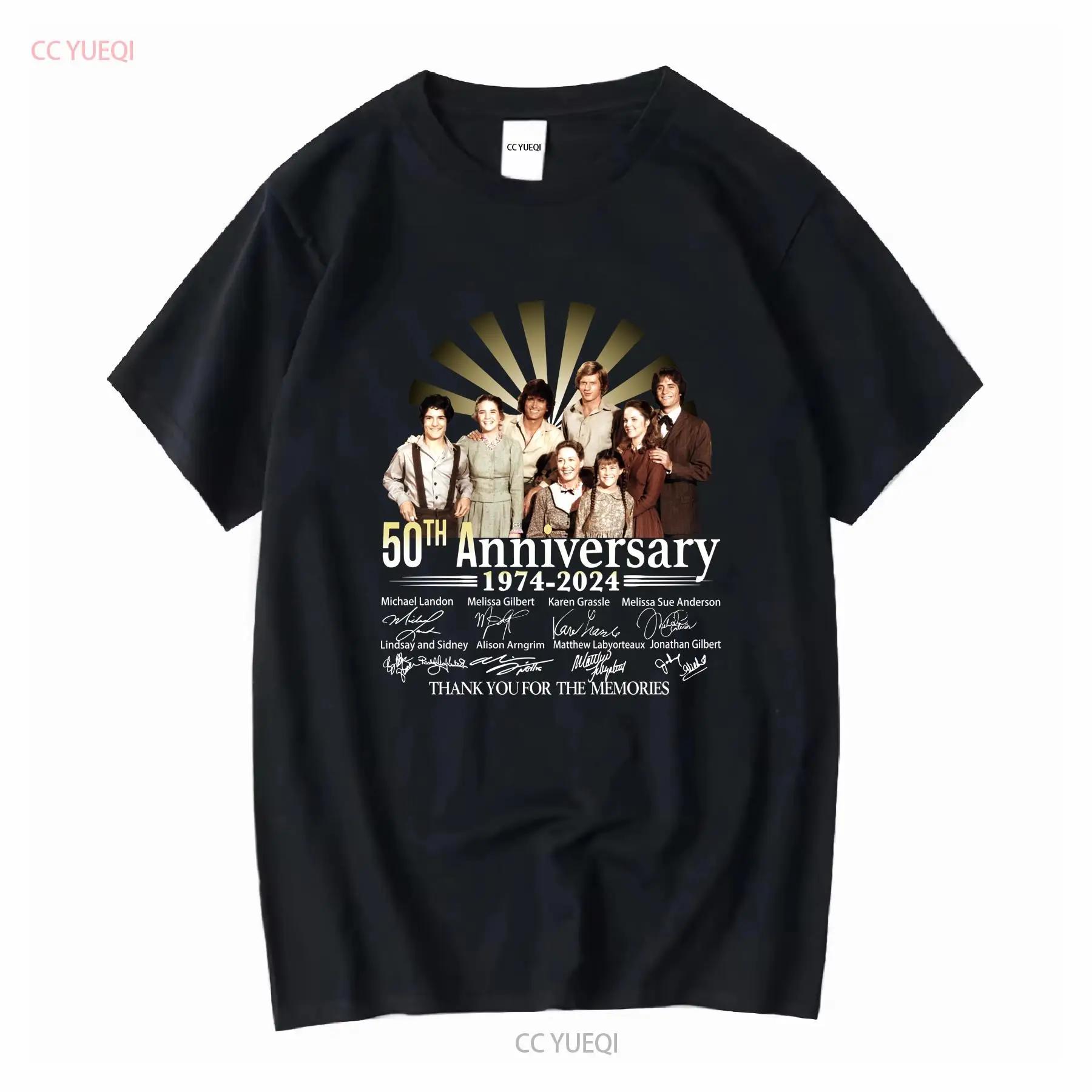 Little House on The Prairie 50th Anniversary 1974 2024 Black T Shirt 6J2610 long or short sleeves vintage Washed Casual graphic S разноцветный