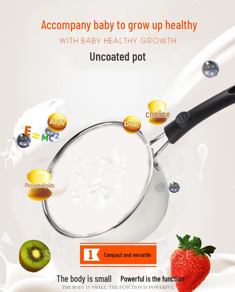 Klassischer 16-26 cm nicht-magnetischer Edelstahl-Doppelohr-Suppentopf zum Kochen von Milch, Nudeln und Suppe.