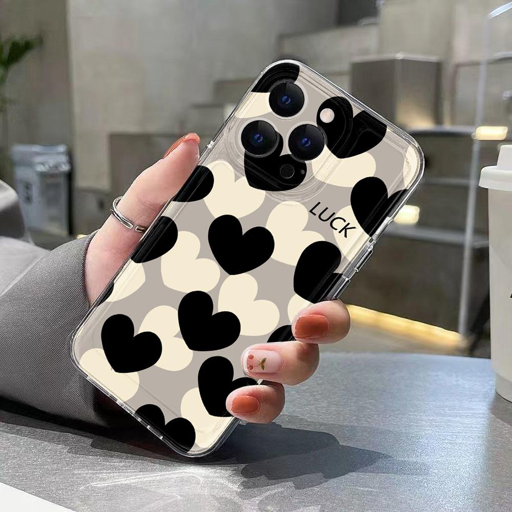 Love Heart Phone Case For Samsung Galaxy S25 Ultra Funda S24 S23 FE S22 S21 S20 FE S10 Plus Silicone Transparent Covers Carcasa