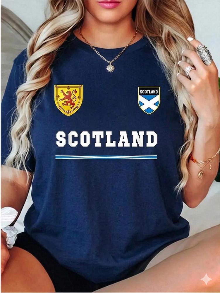 Unisex Tričko Skotsko Lva Rampanta Vlajka Saltire Retro Fotbalová Grafická Trička