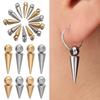 10PCS Stainless Steel Cone Charms Pendants Retro Spike Beads Charms Pendants for Women Man Hoop Earring Jewelry Making Supplies