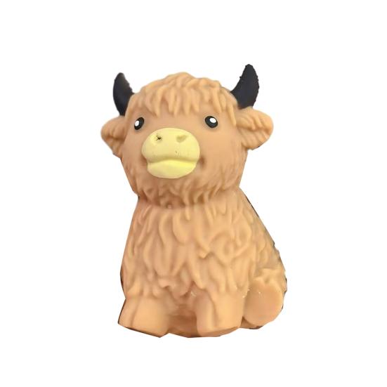 Highland Cow Stress Relief Toy Slow Rising Highland Cattle Squeeze Toy Squeezable Animal Stress Ball Cow Lovers Gift