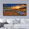 Reliabll Art Beach In Sunset Landscape Photos Landscape Canvas Pictures Wall Posters for Decorating the Living Room Without Frames