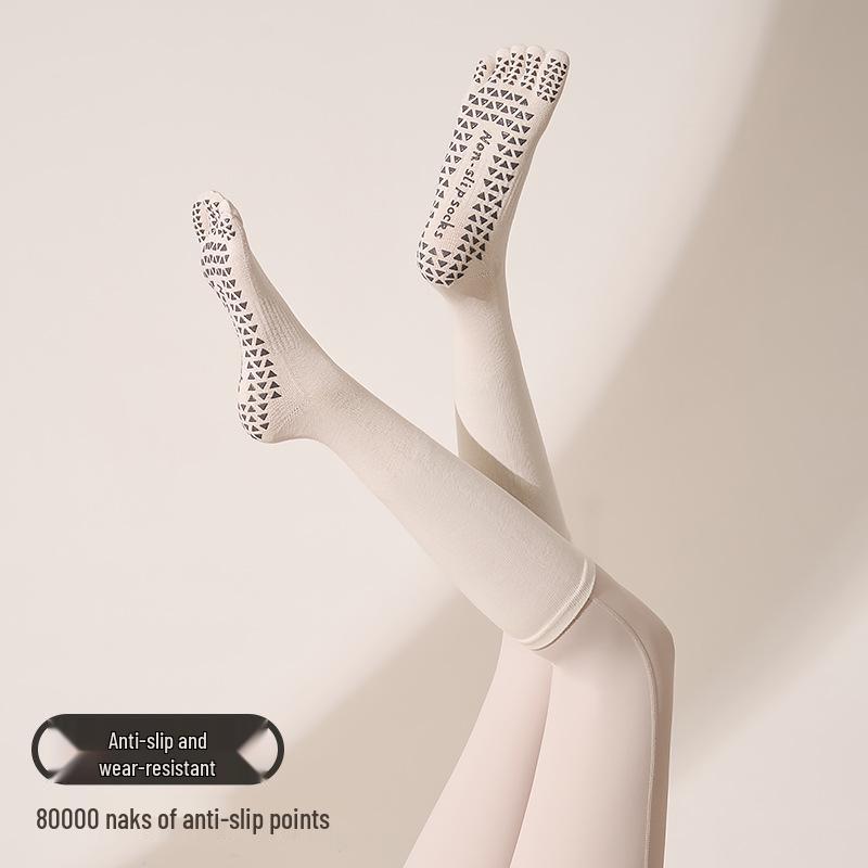 Women s Breathable Mid-Calf Five-Toe Non-Slip Yoga Pilates Socks One Size