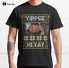 Yippee Ki Yay Ugly Christmas Sweater Die Hard Tribute Classic Tshirt Custom Aldult Teen Unisex Digital Printing Tee Shirt