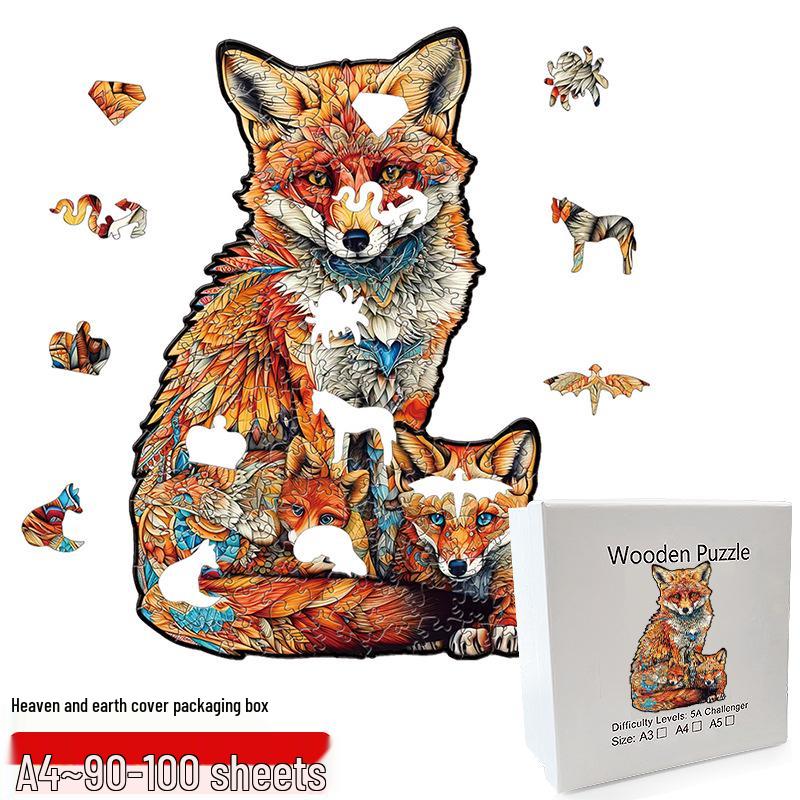 Irregular Animal Dog Penguin Wooden Puzzle in Stock