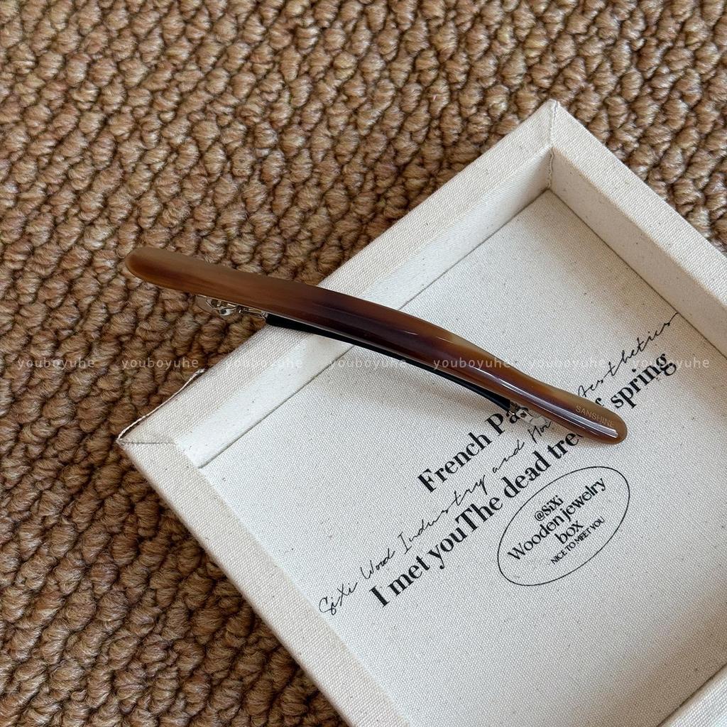 Korean Minimalist Acetate Hair Clip for Women - 2025 High-End Half Updo and Side Clip Accessory