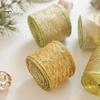 Vielseitiges Band für Verpackungen 2,5" x 2,2 Yards Gold Transparent Weihnachtsbaumdekoration und Festival-Atmosphäre Wohnkultur Geschenkverpackung, Transluzent