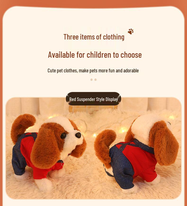 Interactive Plush Puppy: Walking & Barking Electronic Toy Dog for Kids