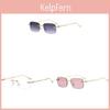 Fashion Unisex Square Metal Sunglasses With Uv400 Protection For Outdoor Activities