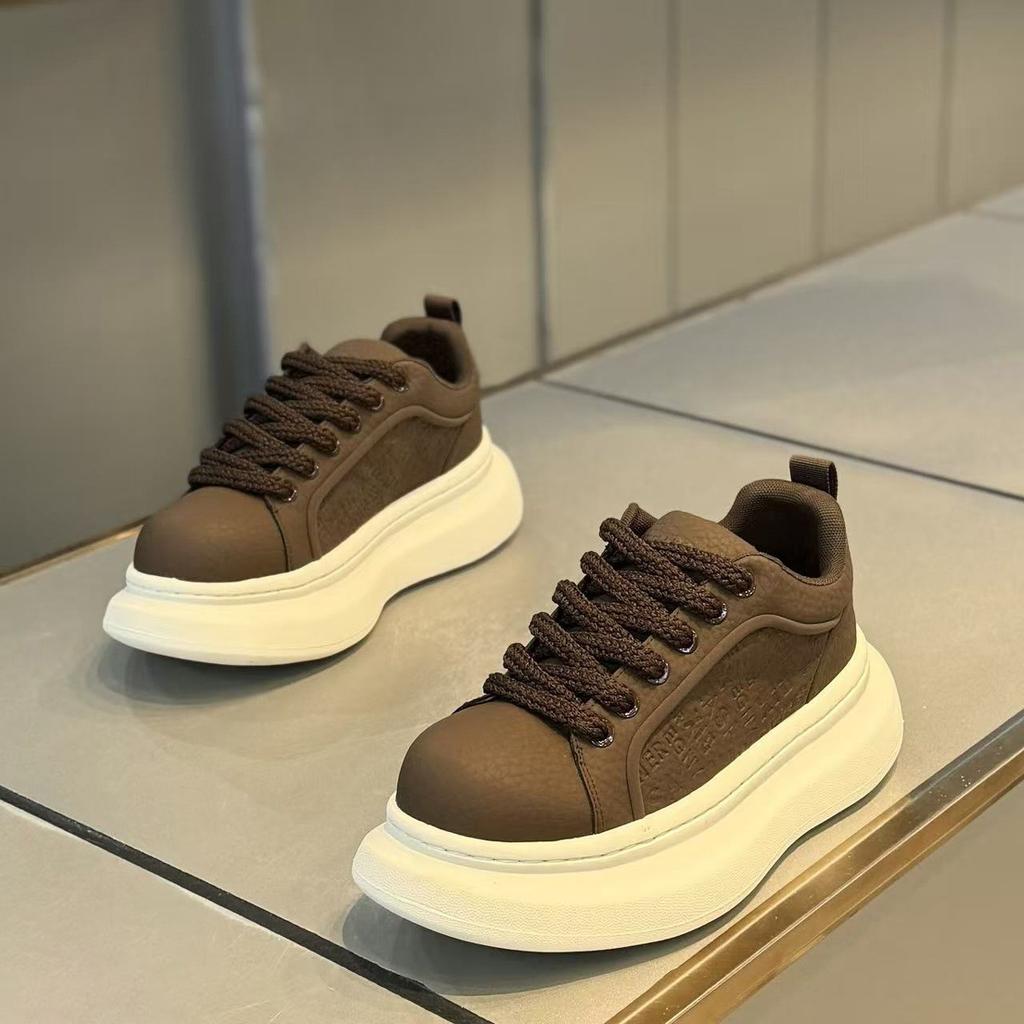 Shoes winter youth casual white board shoes sports thick soles increase