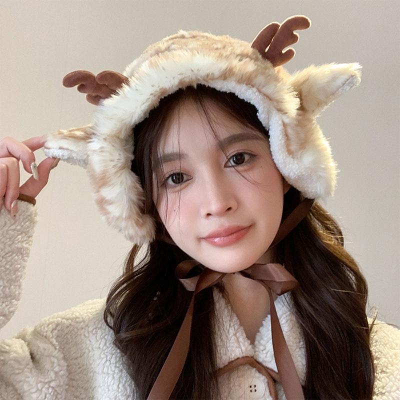 Furry Puppy Headbands Winter Ear Warmers Ear Bands Covers for Cold Weather Cartoon Headband Head Wrap Cute Puppy Ear