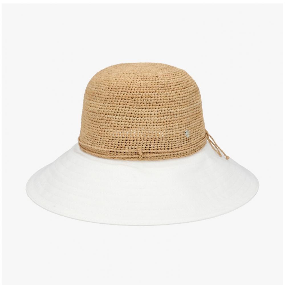 Helen Kaminski Natural Off White Visor Sun Cap Hat50575