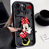 Pink Minnie Mouse Phone Case For iPhone 17E 11 12 13 14 15 16 17 Pro Max Fundas 17 Air Plus 16e Mini Silicone Back Cover