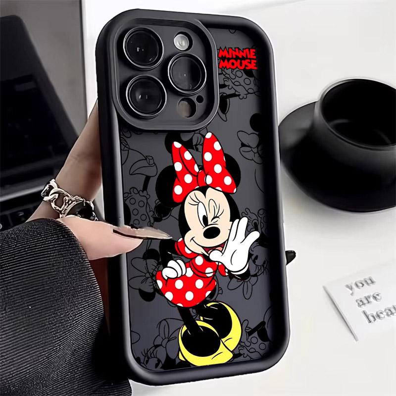 Pink Minnie Mouse Phone Case For iPhone 17E 11 12 13 14 15 16 17 Pro Max Fundas 17 Air Plus 16e Mini Silicone Back Cover