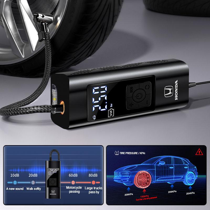 1Pcs Car Tire Inflator Smart Digital Inflatable Pump Emblem Accessories For Honda Civic Accord Crider City XRV CRV HRV Inspire Fit Odyssey Envix