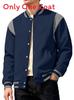 American West Coast Mens Casual Bomber Jacket With Padded Splice For Streetwear Style