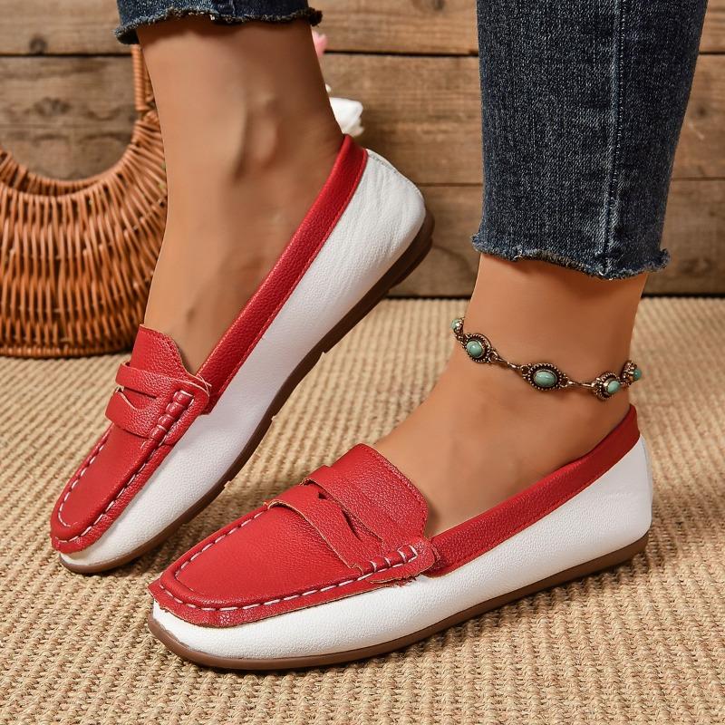 Shoes for Women 2024 Plus Size Loafers Women's Flats Daily Casual Flats Women Mixed Colors Round Toe Slip on Light Shoes Female