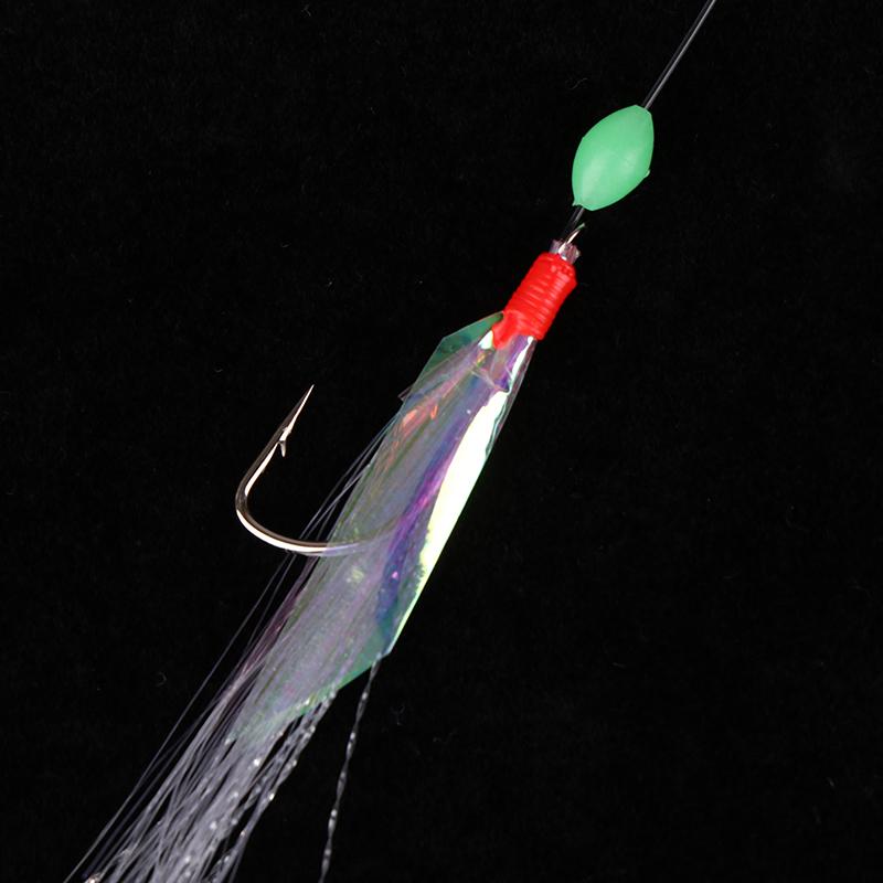 5Pcs/Pack Soft Fishing Lure Rigs Bait Jigs Lure Feather Lure Herring Bait Tool For Mackerel And Deep Sea Fishing Tackle